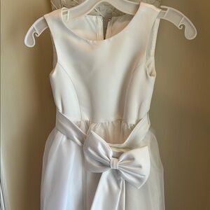 David's Bridal White Kids Formal Dress x2